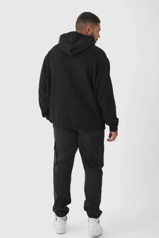 Plus Slim Fit Elasticated Waist Cuffed Cargo Trousers