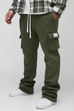 Plus Slim Fit Super Stacked Woven Tab Cargo Jogger