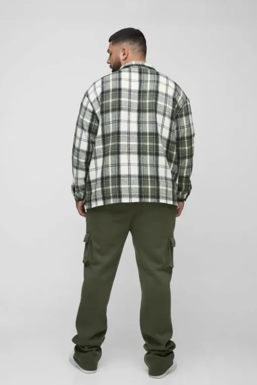 Plus Slim Fit Super Stacked Woven Tab Cargo Jogger