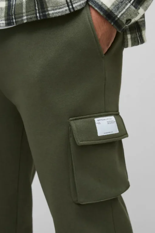 Plus Slim Fit Super Stacked Woven Tab Cargo Jogger