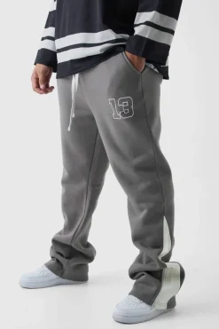 Plus Slim Flared Varsity Gusset Jogger