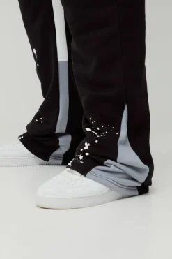 Plus Slim Stacked Flare Jogger With Gusset Panel