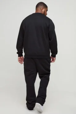 Plus Slim Stacked Wrld Print Gusset Jogger