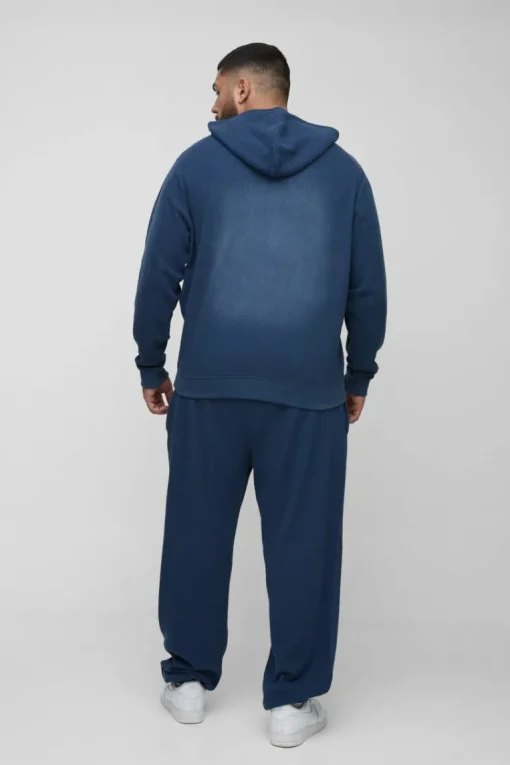 Plus Spray Wash Waffle Graphic Oversized Jogger