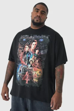 Plus Stranger Things License Oversized T-Shirt