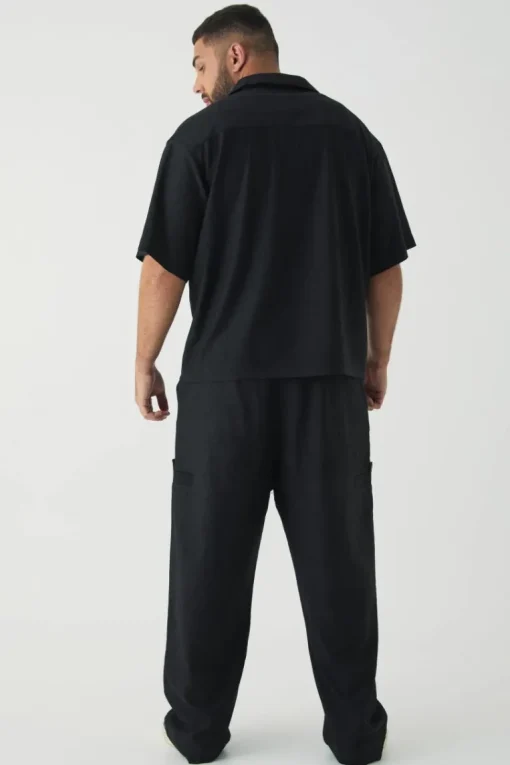 Plus Textured Tailored Trousers