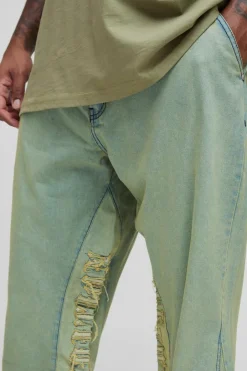 Plus Tinted Applique Inner Gusset Slim Flared Jeans