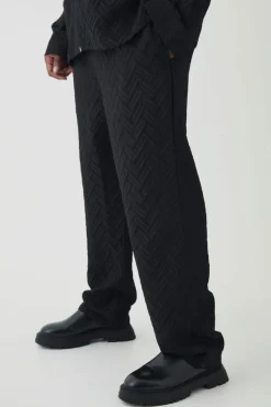 Plus Tonal Geo Smart Straight Trouser