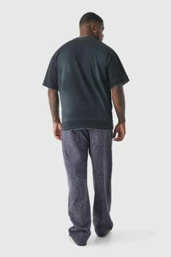 Plus Washed Leopard Relaxed Fit Jeans