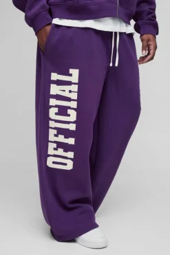 Plus Wide Fit Rhinestone Applique Jogger