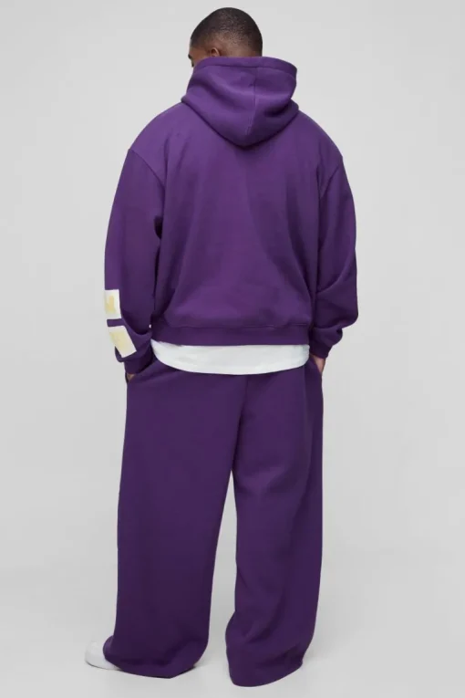 Plus Wide Fit Rhinestone Applique Jogger