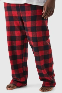 Plus Woven Check Loungewear Pants
