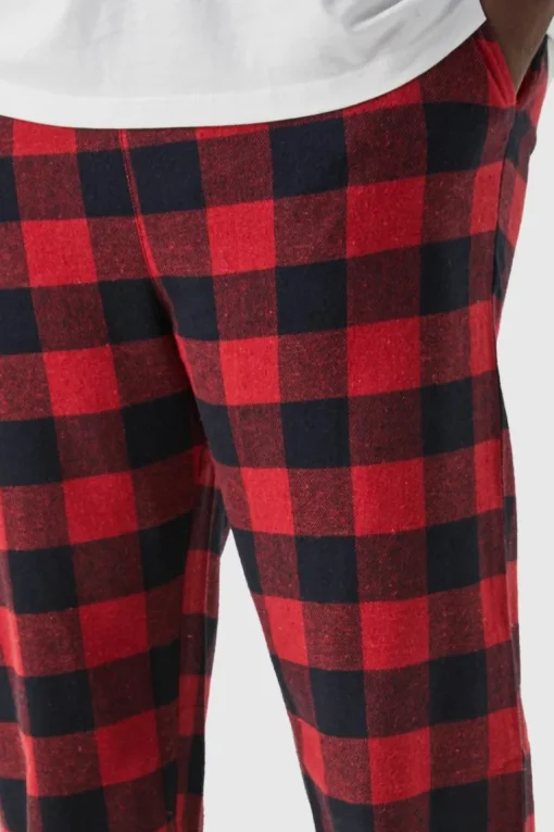 Plus Woven Check Loungewear Pants