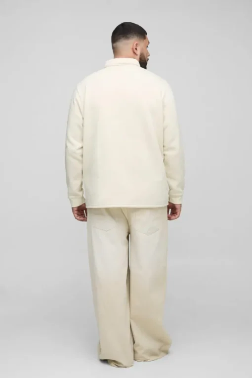 Plus Woven Tab Rugby Polo