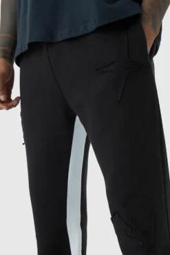 Raw Applique Gusset Jogger