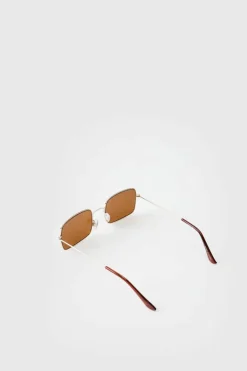 Rectangular Metal Sunglasses