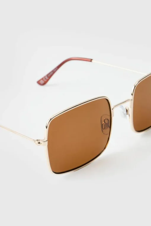 Rectangular Metal Sunglasses
