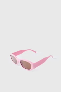 Rectangular Pink Sunglasses