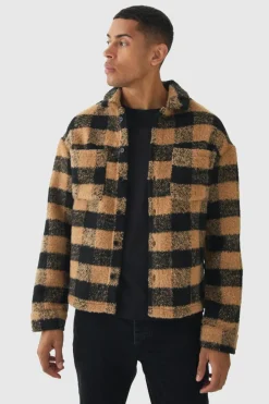 Regular Brushed Check Overshirt