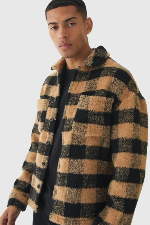 Regular Brushed Check Overshirt