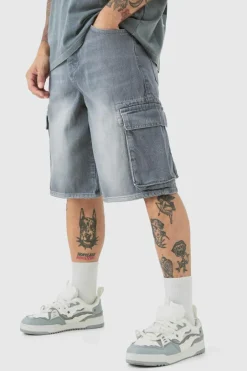 Regular Cargo Denim Jorts