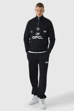 Regular Fit OFCL Embroidered Funnel Neck Tracksuit