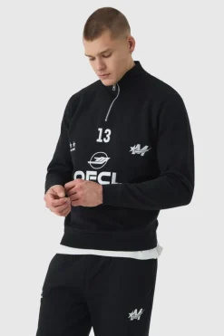 Regular Fit OFCL Embroidered Funnel Neck Tracksuit