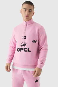 Regular Fit OFCL Embroidered Funnel Neck Tracksuit