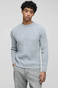 Regular Fit Rib Knit Jumper