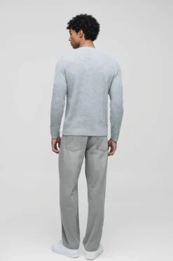 Regular Fit Rib Knit Jumper