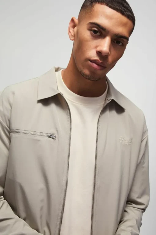 Regular Fit Technical Stretch Homme Overshirt