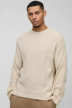 Regular Fit Waffle Knit Jumper