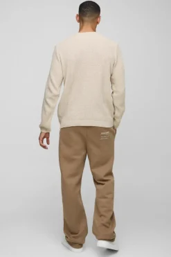 Regular Fit Waffle Knit Jumper