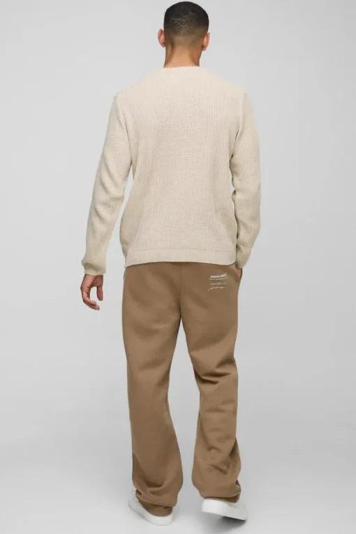 Regular Fit Waffle Knit Jumper