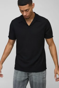 Regular Fit Waffle Revere Polo
