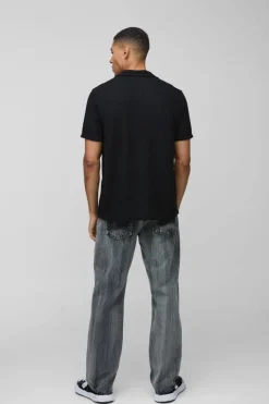 Regular Fit Waffle Revere Polo