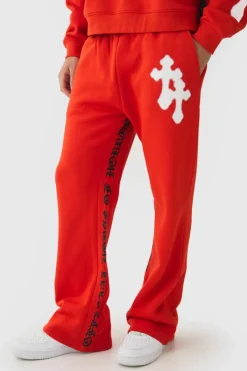 Regular Gusset Print Cross Jogger