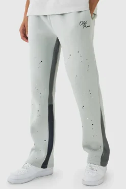 Regular Paint Splatter Printed Gusset Jogger