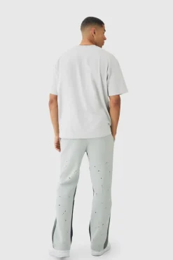 Regular Paint Splatter Printed Gusset Jogger