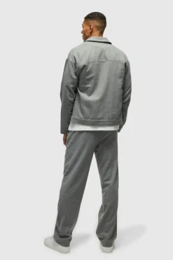 Regular Pinstripe Overshirt & Tapered Fit Trouser Set