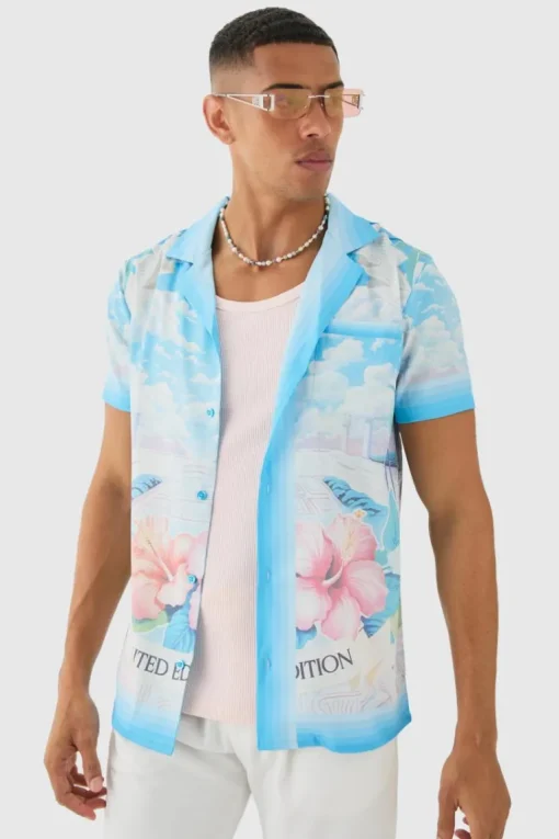 Regular Revere Floral Short Sleeve Shirt