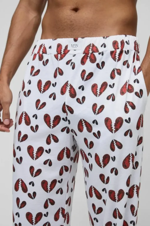 Relaxed Broken Hearts Lounge Bottoms