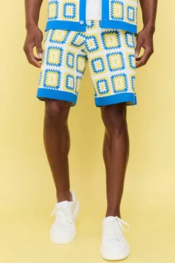 Relaxed Crochet Knit Short