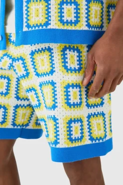 Relaxed Crochet Knit Short