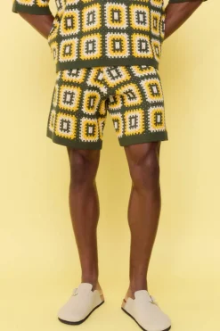 Relaxed Crochet Knit Short