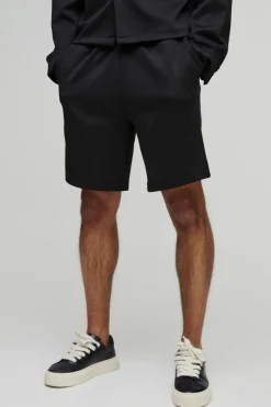 Relaxed Fit Elasticated Waist Scuba Short