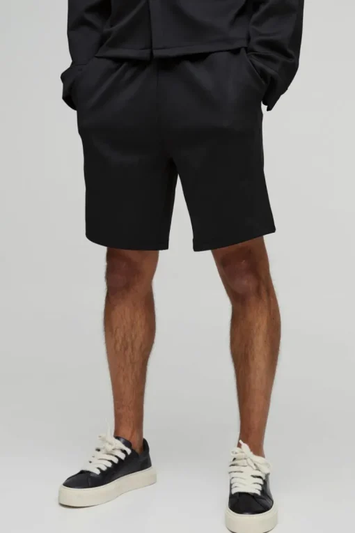 Relaxed Fit Elasticated Waist Scuba Short