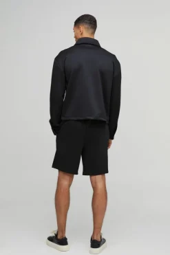 Relaxed Fit Elasticated Waist Scuba Short