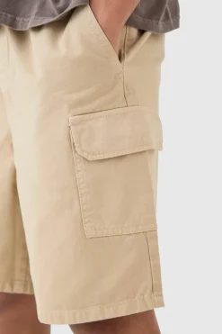 Relaxed Fit Elasticated Waist Cargo Shorts