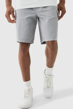 Relaxed Fit Elasticated Waist Cargo Shorts